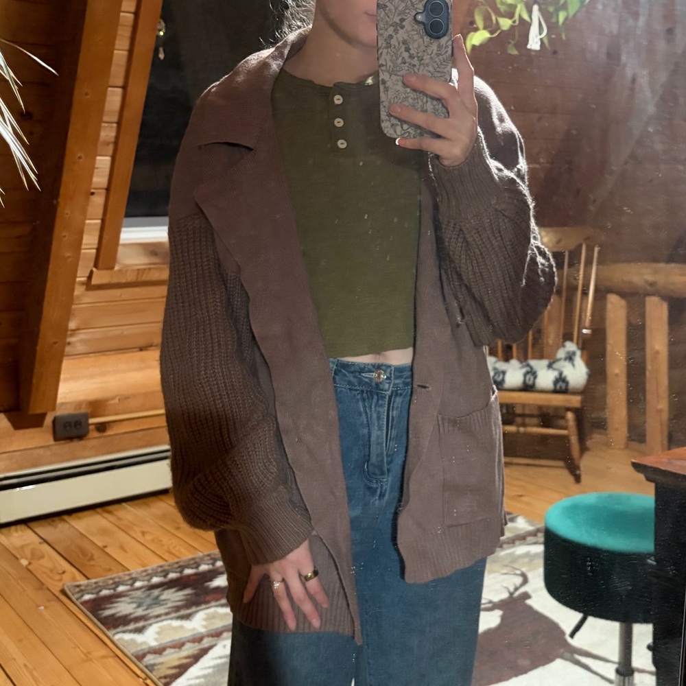 Mauve Knit Cardigan